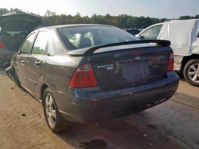 1FAHP34N67W365690 - 2007 FORD FOCUS ZX4 BLACK photo 3