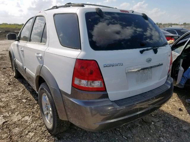 KNDJD733455379716 - 2005 KIA SORENTO EX WHITE photo 3