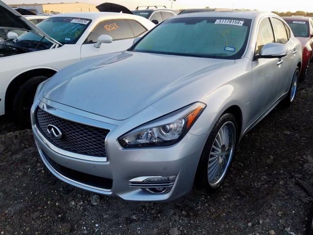 JN1BY1AP8JM181221 - 2018 INFINITI Q70 3.7 LU SILVER photo 2