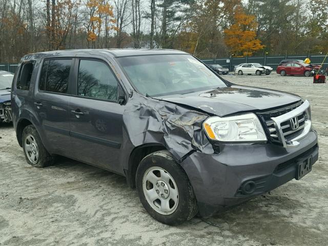 5FNYF4H22FB060225 - 2015 HONDA PILOT LX GRAY photo 1