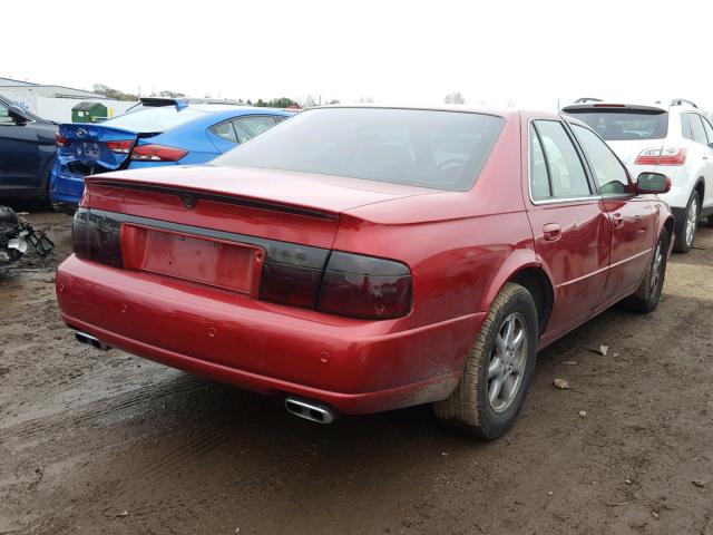 1G6KS54Y62U241267 - 2002 CADILLAC SEVILLE SL RED photo 4