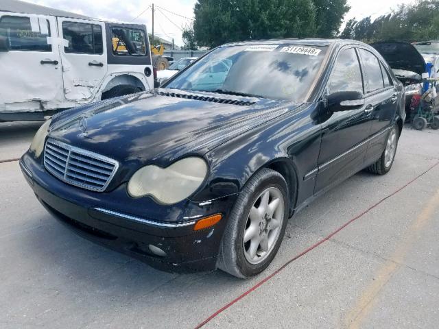 WDBRF61J53A471395 - 2003 MERCEDES-BENZ C 240 BLACK photo 2