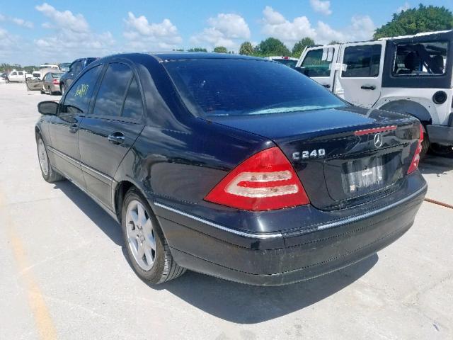 WDBRF61J53A471395 - 2003 MERCEDES-BENZ C 240 BLACK photo 3