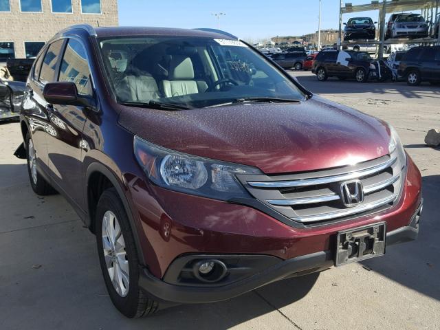 5J6RM4H72CL023121 - 2012 HONDA CR-V EXL MAROON photo 1