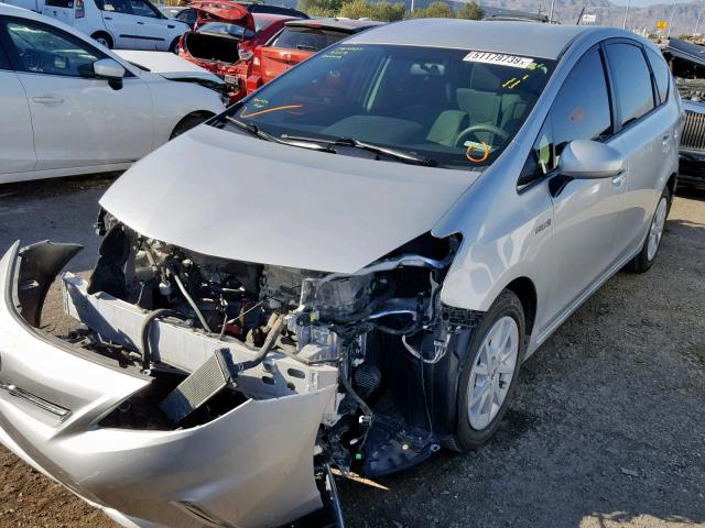 JTDZN3EUXD3288166 - 2013 TOYOTA PRIUS V SILVER photo 2