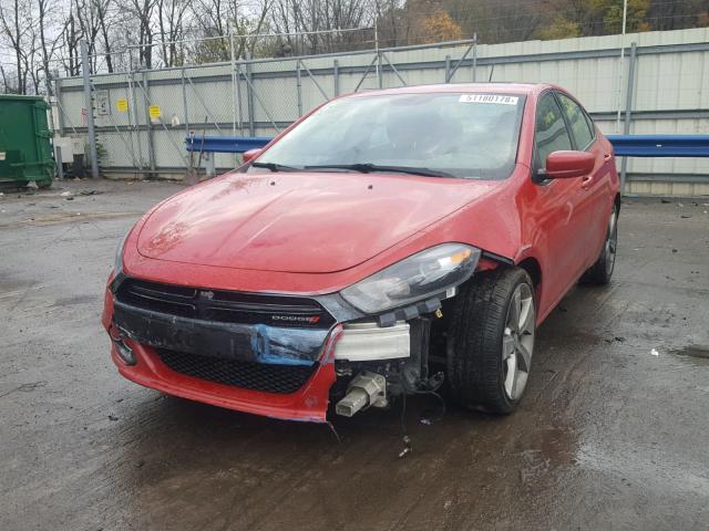 1C3CDFBA8DD322253 - 2013 DODGE DART SXT RED photo 2