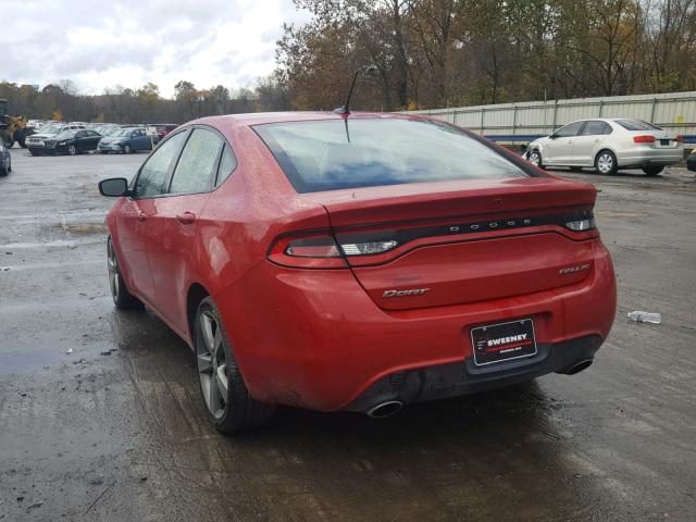 1C3CDFBA8DD322253 - 2013 DODGE DART SXT RED photo 3