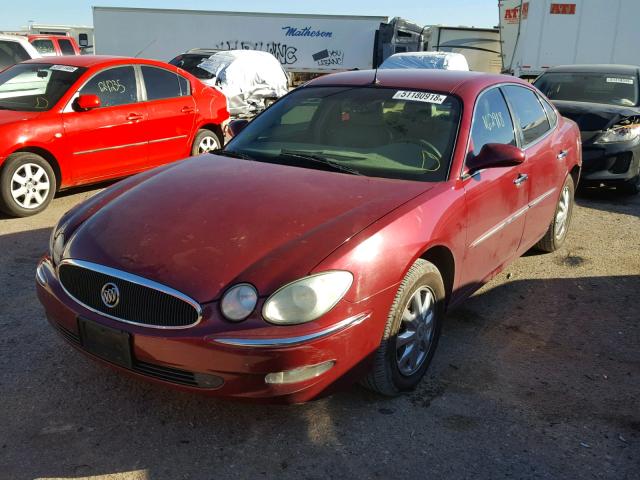 2G4WD532151331783 - 2005 BUICK LACROSSE C RED photo 2