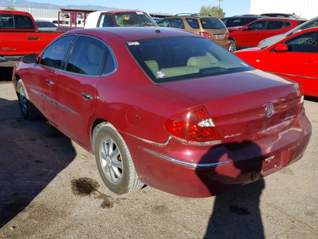 2G4WD532151331783 - 2005 BUICK LACROSSE C RED photo 3