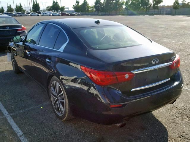 JN1AV7AP1EM690242 - 2014 INFINITI Q50 HYBRID BLACK photo 3