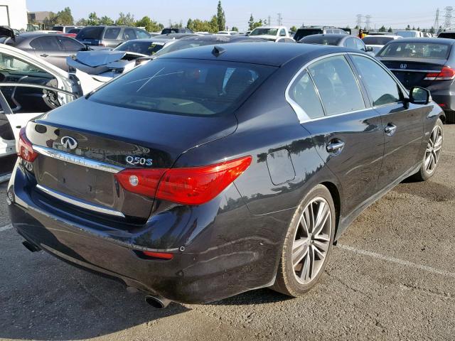 JN1AV7AP1EM690242 - 2014 INFINITI Q50 HYBRID BLACK photo 4