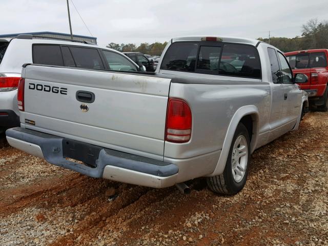 1B7GL32X42S508254 - 2002 DODGE DAKOTA SPO SILVER photo 4