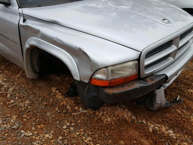 1B7GL32X42S508254 - 2002 DODGE DAKOTA SPO SILVER photo 9