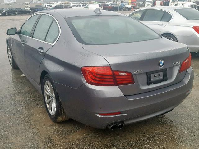 WBA5A7C54FG143341 - 2015 BMW 528 XI GRAY photo 3