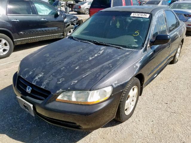 1HGCG16571A051042 - 2001 HONDA ACCORD EX BLACK photo 2