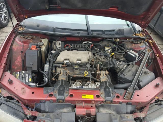1G2WK52J81F212669 - 2001 PONTIAC GRAND PRIX RED photo 7