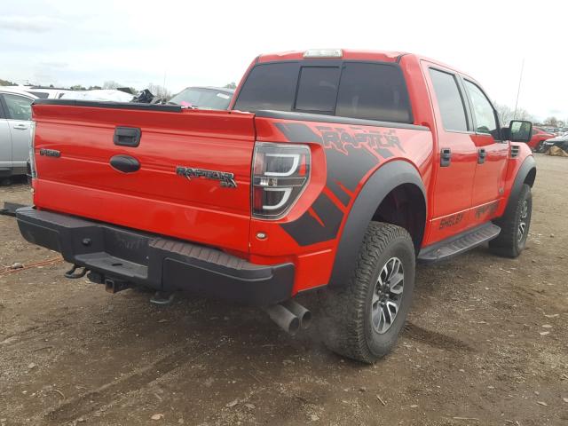 1FTFW1R62CFA38062 - 2012 FORD F150 SVT R RED photo 4