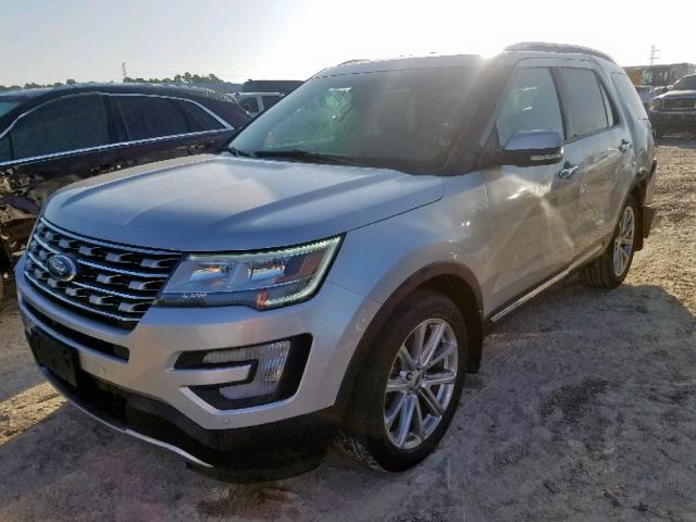 1FM5K8F86GGC06433 - 2016 FORD EXPLORER L SILVER photo 2