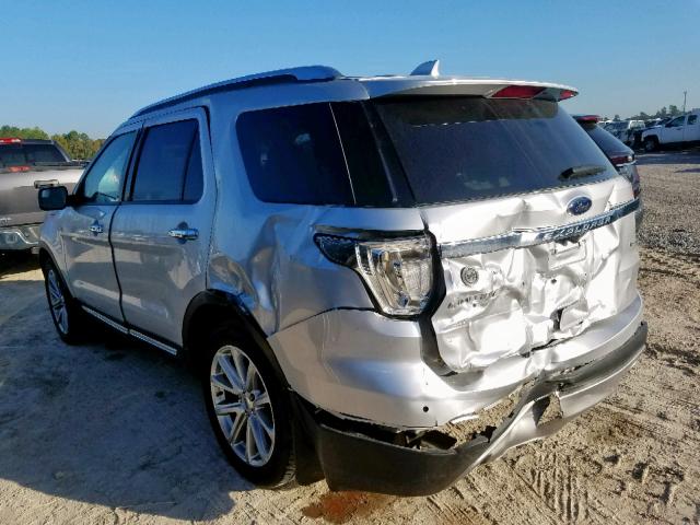 1FM5K8F86GGC06433 - 2016 FORD EXPLORER L SILVER photo 3