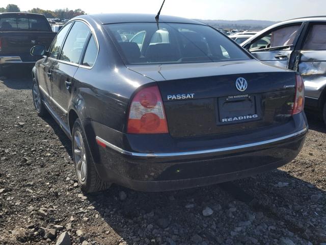 WVWPD63B04P243064 - 2004 VOLKSWAGEN PASSAT GLS BLACK photo 3