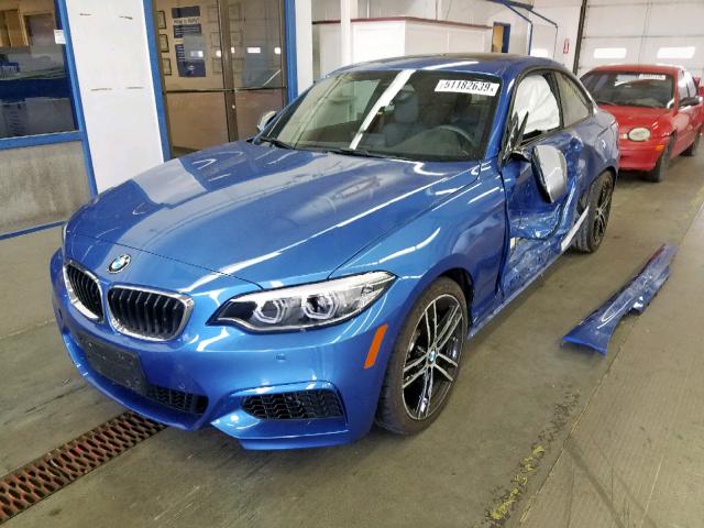 WBA2J7C55JVB28759 - 2018 BMW M240XI BLUE photo 2