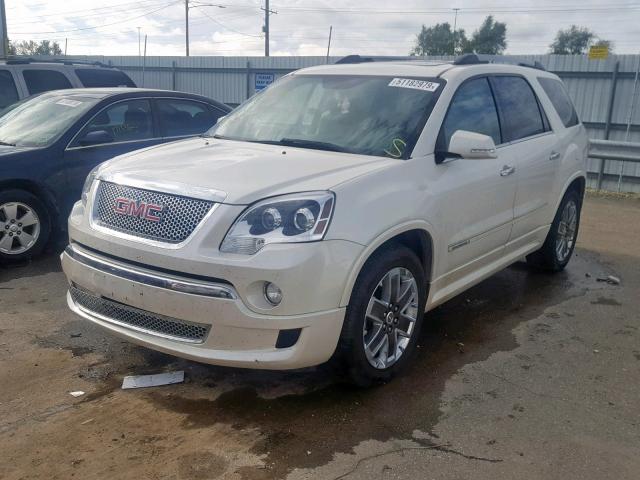 1GKKVTED7BJ345146 - 2011 GMC ACADIA DEN WHITE photo 2