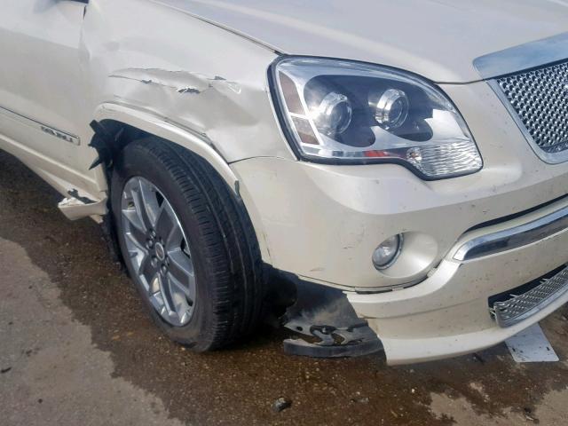 1GKKVTED7BJ345146 - 2011 GMC ACADIA DEN WHITE photo 9