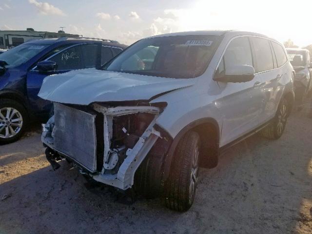 5FNYF5H5XKB027693 - 2019 HONDA PILOT EXL WHITE photo 2