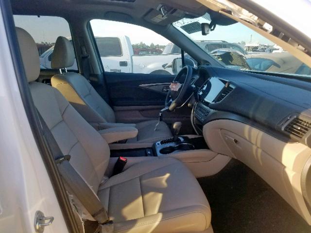 5FNYF5H5XKB027693 - 2019 HONDA PILOT EXL WHITE photo 5