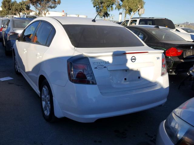 3N1AB6AP3BL652262 - 2011 NISSAN SENTRA 2.0 WHITE photo 3