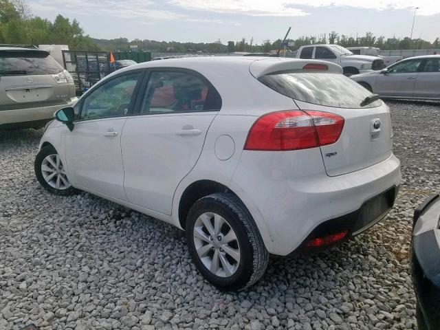 KNADN5A39E6362161 - 2014 KIA RIO EX WHITE photo 3