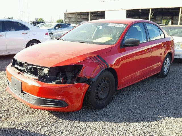 3VW2K7AJ8EM229529 - 2014 VOLKSWAGEN JETTA BASE 红色 照片 2