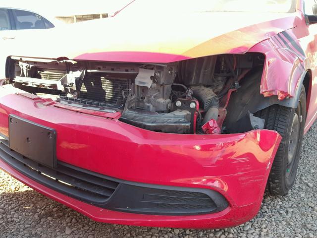 3VW2K7AJ8EM229529 - 2014 VOLKSWAGEN JETTA BASE 红色 照片 9