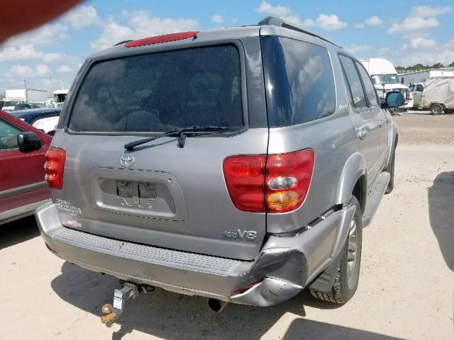 5TDZT38A84S218493 - 2004 TOYOTA SEQUOIA LI SILVER photo 4