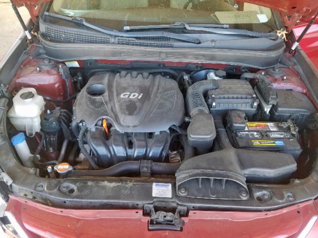 5NPEB4AC1BH252524 - 2011 HYUNDAI SONATA GLS RED photo 7