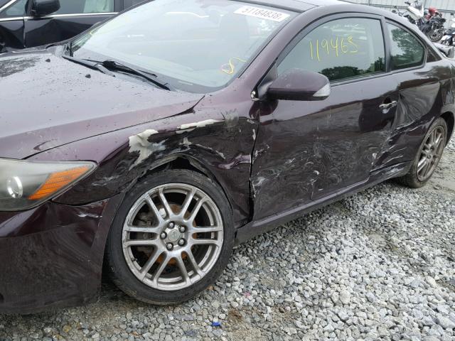 JTKDE167890281497 - 2009 TOYOTA SCION TC 栗色 照片 9
