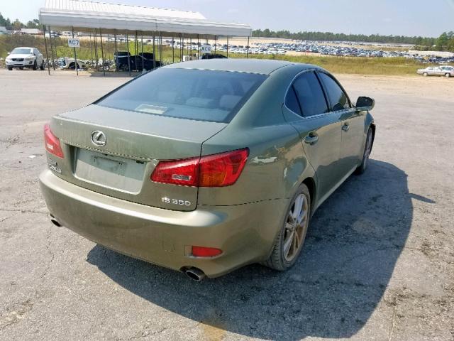 JTHBE262265001479 - 2006 LEXUS IS 350 GREEN photo 4