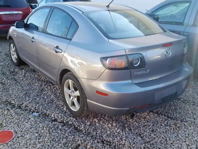 JM1BK123551283688 - 2005 MAZDA 3 S SILVER photo 3