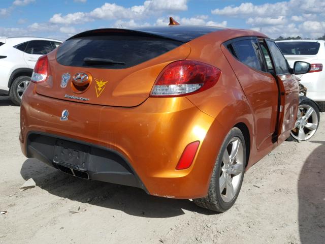 KMHTC6AD4CU046156 - 2012 HYUNDAI VELOSTER ORANGE photo 4