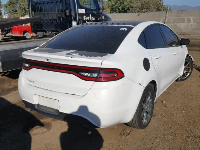 1C3CDFBBXFD166048 - 2015 DODGE DART SXT WHITE photo 4