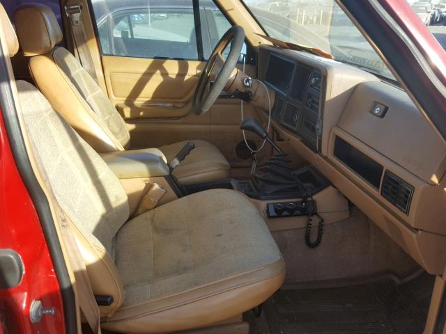 1JCML7835HT079979 - 1987 JEEP CHEROKEE C RED photo 5