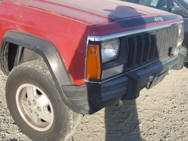 1JCML7835HT079979 - 1987 JEEP CHEROKEE C RED photo 9