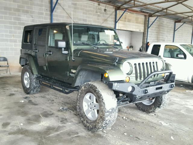 1J4GA59167L139797 - 2007 JEEP WRANGLER S GREEN photo 1