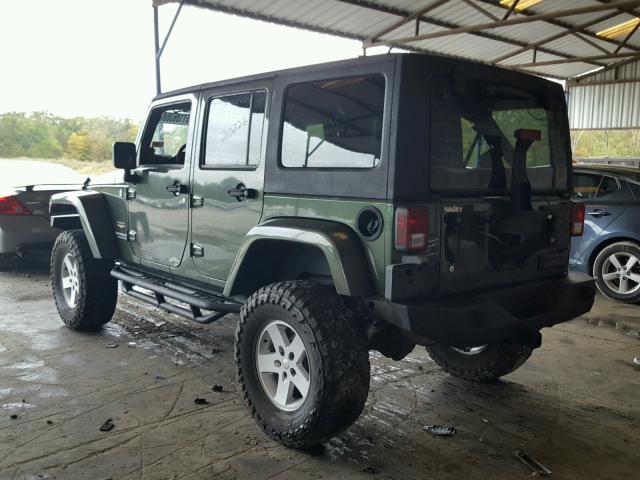 1J4GA59167L139797 - 2007 JEEP WRANGLER S GREEN photo 3