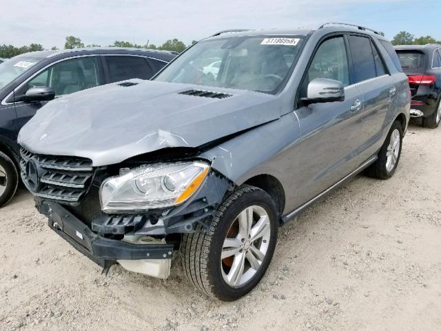 4JGDA5JB8FA469637 - 2015 MERCEDES-BENZ ML 350 SILVER photo 2