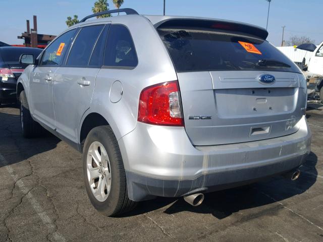 2FMDK3JC0CBA04215 - 2012 FORD EDGE SEL SILVER photo 3