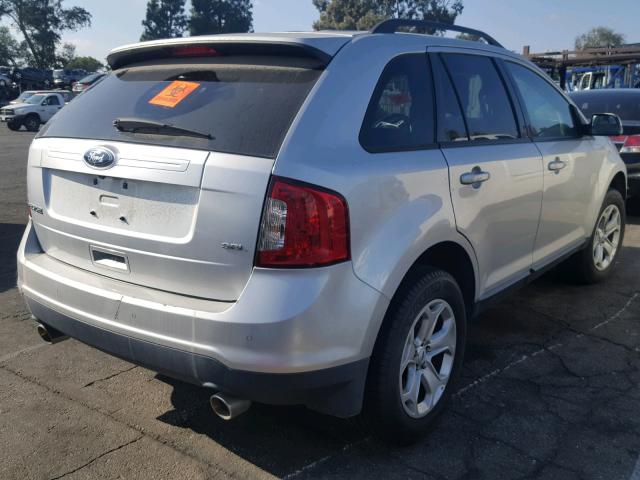 2FMDK3JC0CBA04215 - 2012 FORD EDGE SEL SILVER photo 4