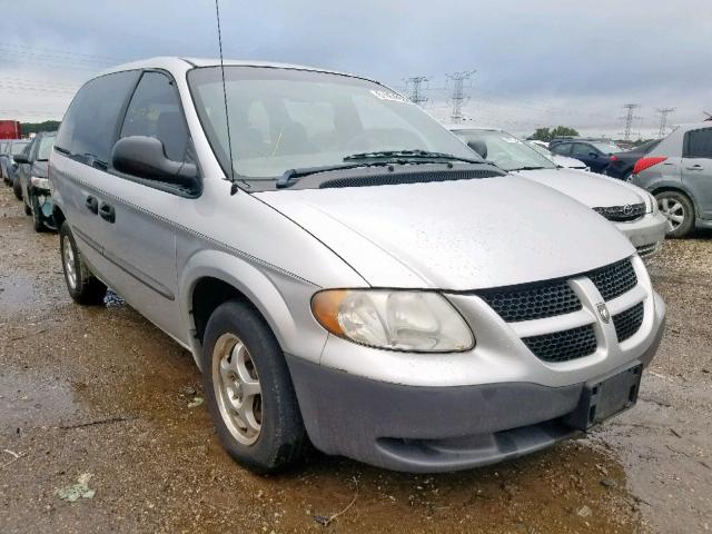 1B4GP25362B712462 - 2002 DODGE CARAVAN SE SILVER photo 1