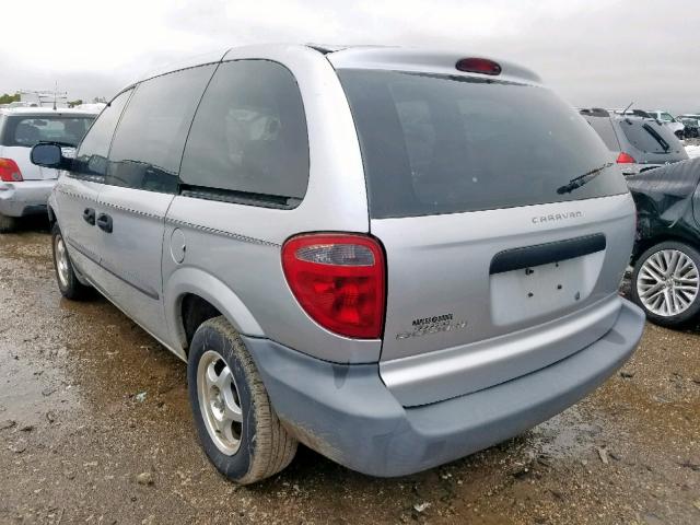 1B4GP25362B712462 - 2002 DODGE CARAVAN SE SILVER photo 3