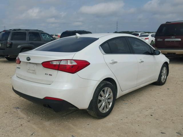 KNAFX4A8XE5113995 - 2014 KIA FORTE EX WHITE photo 4